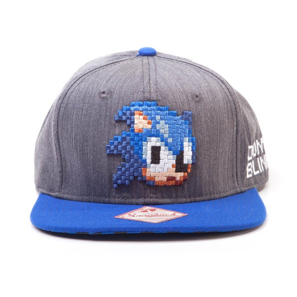 SEGA Pixel Sonic Snapback Cap - Grey/Blue