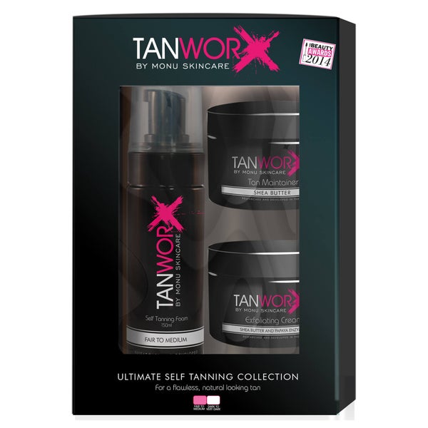 Tanworx Ultimate Self Tanning Foam Collection - Fair/Medium (Worth AED300)