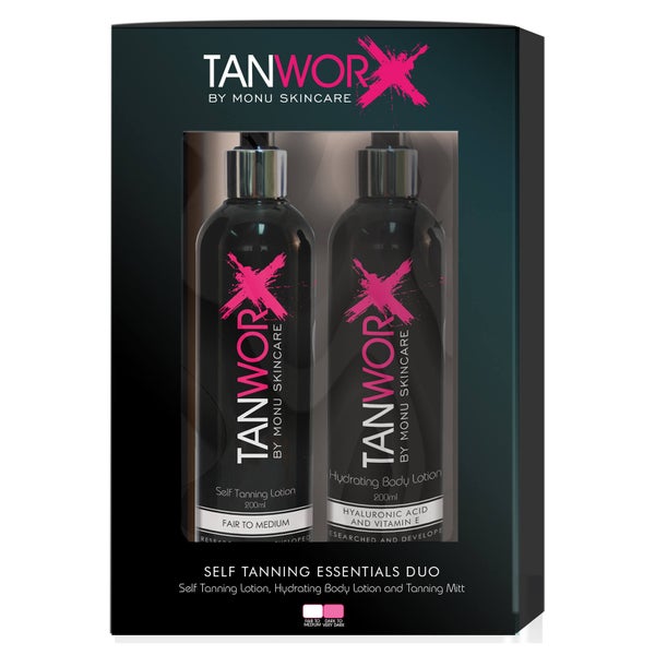 Tanworx Tanning Essential Duo - Fair/Medium (Worth AED250)