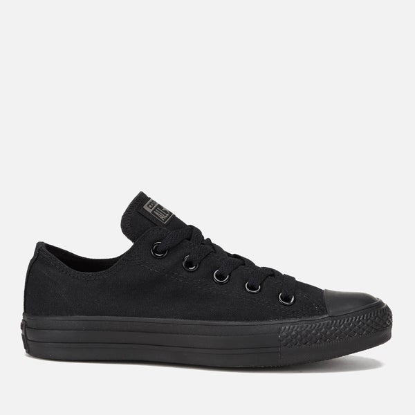 Converse Chuck Taylor All Star Ox Canvas Trainers - Black Monochrome - UK 3