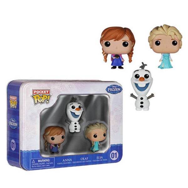 Disney Frozen Pocket Mini Figurine Funko Pop! 3 Pack Tin