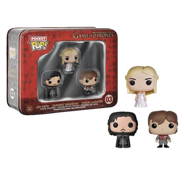 Game Of Thrones Pocket Mini Pop! Vinyl Figure 3 Pack Tin