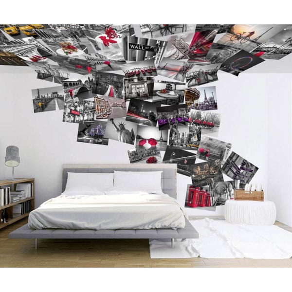 Creative Collage Cityscene 64 Piece Wallpaper