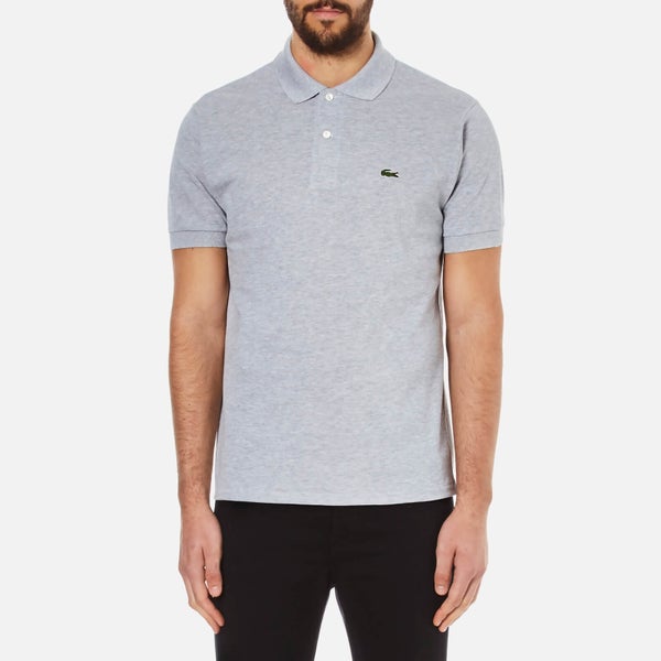 Lacoste Men's Classic Fit Marl Pique Polo Shirt - Silver Chine