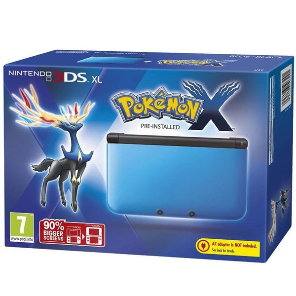 Nintendo 3DS XL Blue and Black Console - Includes Pokémon X