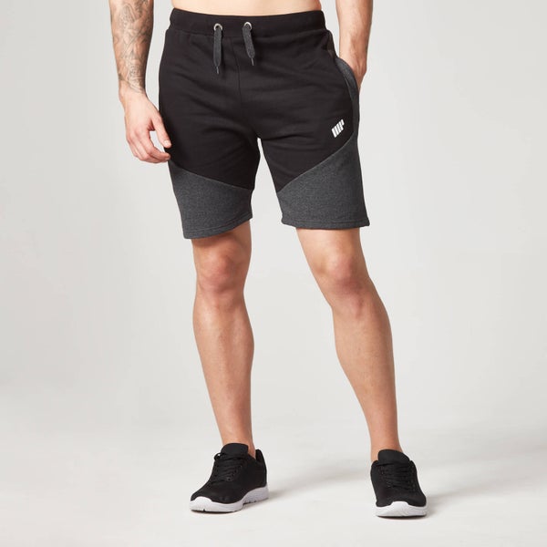 Чоловічі спортивні шорти Myprotein зі вставками - чорного кольору
