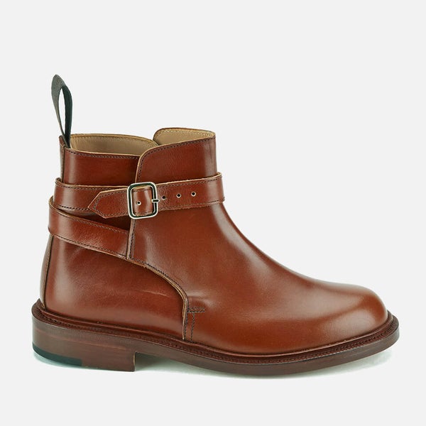 Knutsford by Tricker's Women's Leather Buckle Detail Ankle Boots - Marron