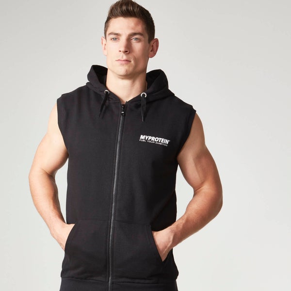 Myprotein Mannen Mouwloze Hoodie - Zwart