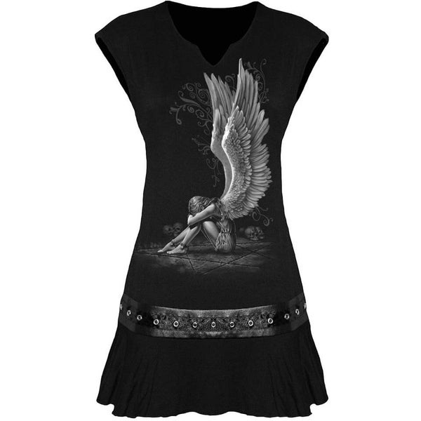 Spiral Women's ENSLAVED ANGEL Stud Waist Mini Dress - Black