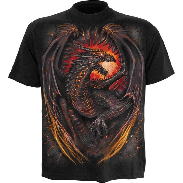 Spiral Men's DRAGON FURNACE T-Shirt - Black