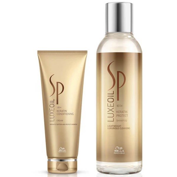 Shampoing et après-shampoing Keratin Protect de Wella SP Luxe Oil (200ml)