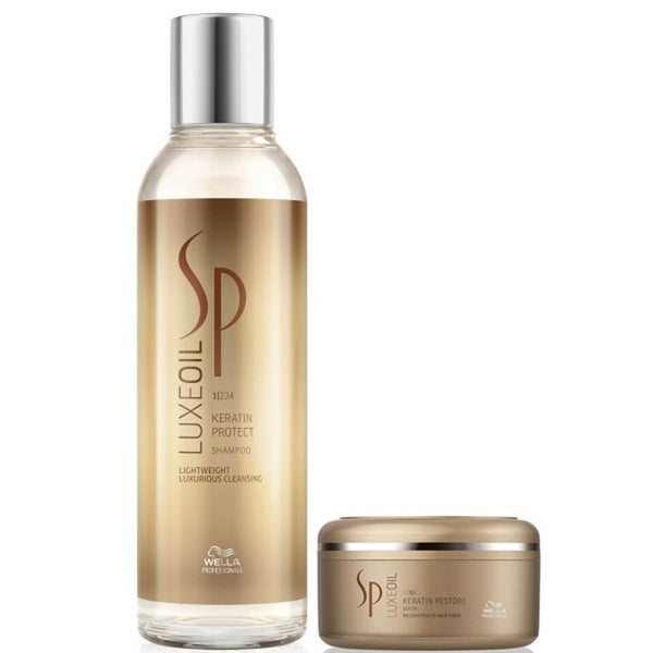 Shampoing Keratin Protect et Masque régénérant de Wella SP Luxe Oil 