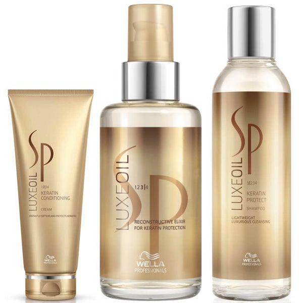Wella Professionals SP Luxe Oil Keratin Protect Shampoo, Conditioner and Luxe Oil