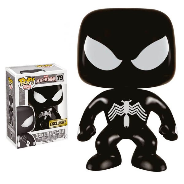 Marvel Spider-Man Black Suit Exclusive Pop! Vinyl Bobble Head Figure
