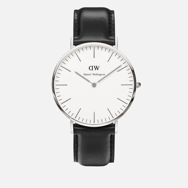 Daniel Wellington Men's Classic Sheffield Silver Watch - Black