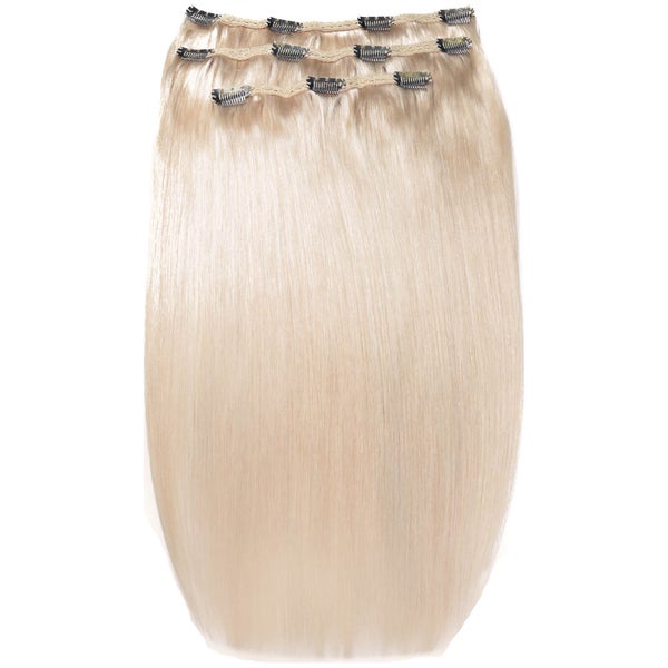 Extensions de cheveux à clip Deluxe 18 pouces de Beauty Works - Blond Vintage 60