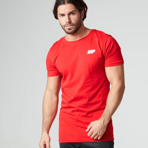 Myprotein Men's Longline Short Sleeve T-Shirt, Red
