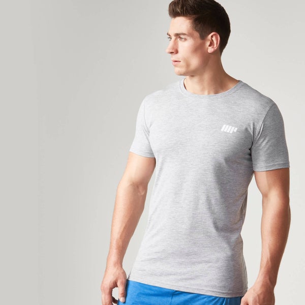 Myprotein Men's Longline Short Sleeve T-Shirt, Grey Marl