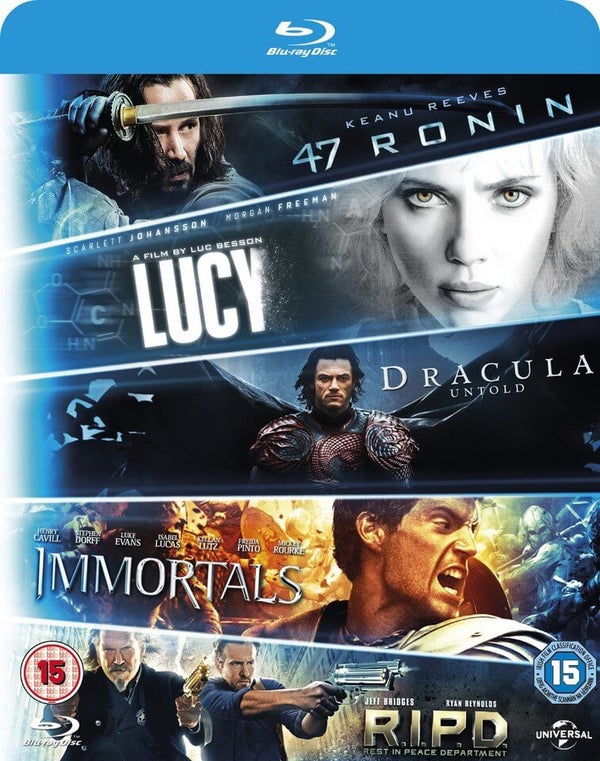 Blu-ray Starter Pack - Includues Lucy, Dracula Untold, 47 Ronin, Immortals, R.I.P.D