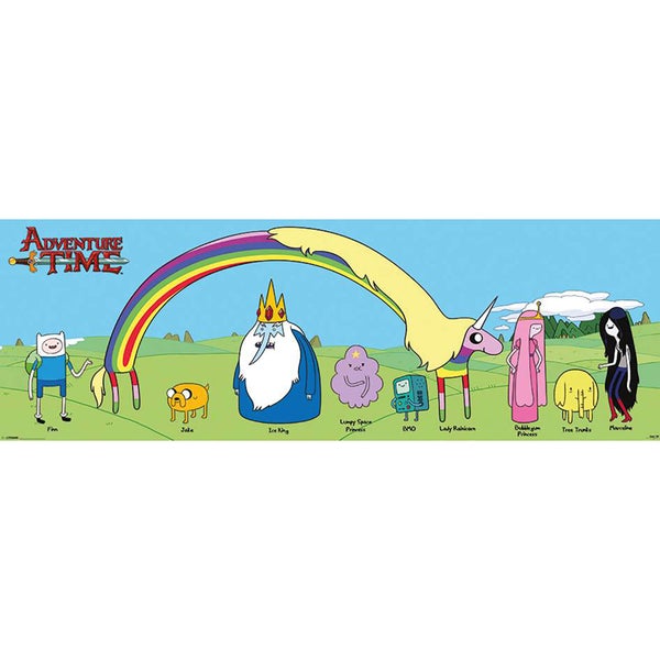 Adventure Time Characters - 21 x 59 Inches Door Poster