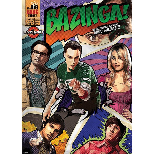 The Big Bang Theory Comic Bazinga - 40 x 55 Inches Giant Poster
