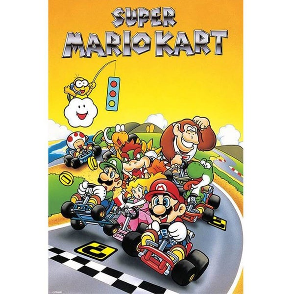 Nintendo Super Mario Kart Retro Comic - 24 x 36 Inches Maxi Poster