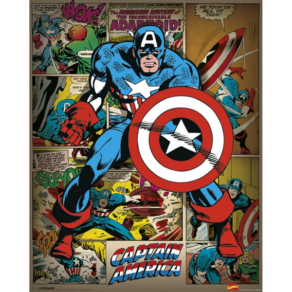Marvel Comics Captain America Retro - 16 x 20 Inches Mini Poster