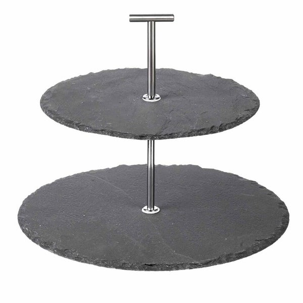 Parlane Slate Two Tier Cake Stand