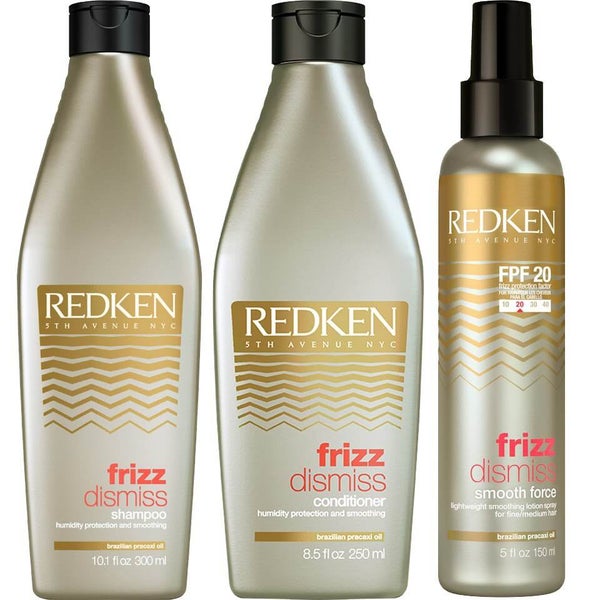 Zestaw trzech produktów do włosów puszących się Redken Frizz Dismiss
