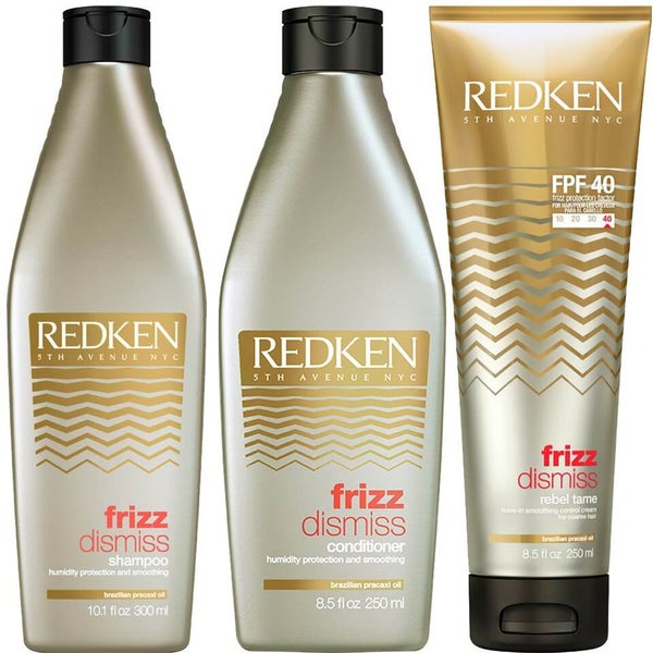 Zestaw trzech produktów do włosów puszących się Redken Frizz Dismiss