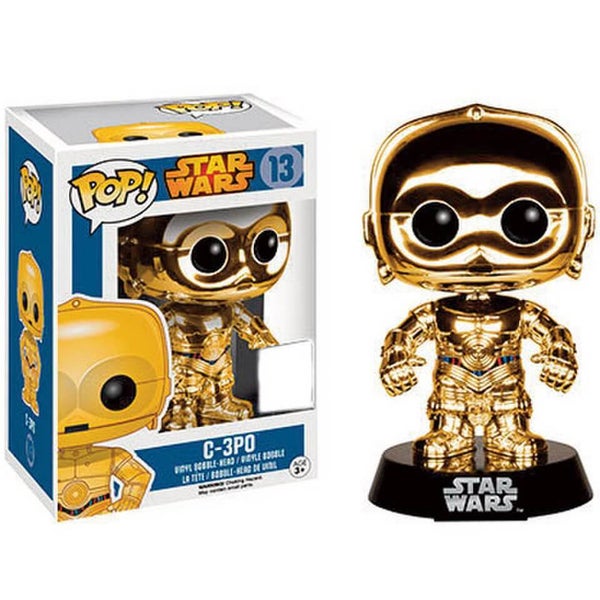 Star Wars POP! Vinyl Wackelkopf-Figur C-3PO (Gold Chromed) 