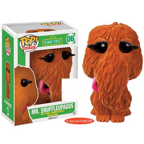 Sesame Street Mr Snuffleupagus Flocked SDCC Exclusive 6 Inch Pop! Vinyl Figure