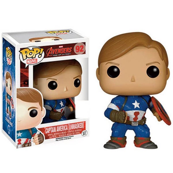 Marvel Avengers Age Of Ultron Unmasked Captain America SDCC Exclusive Pop! Vinyl Figure