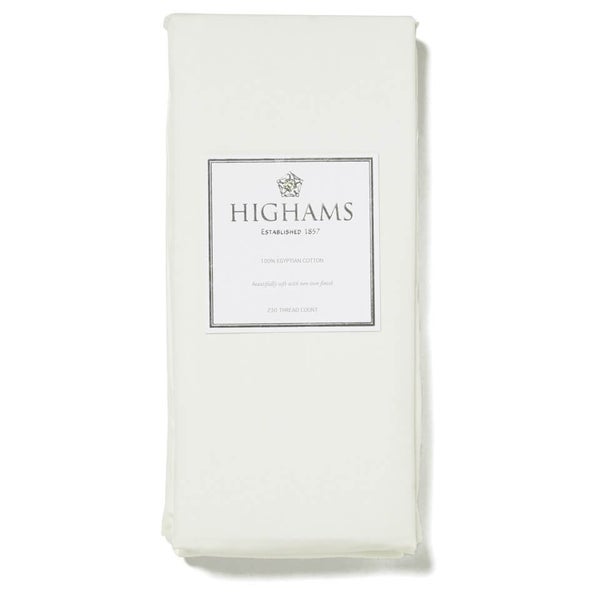 Highams 100% Egyptian Cotton Plain Dyed Valance Sheet - Cream