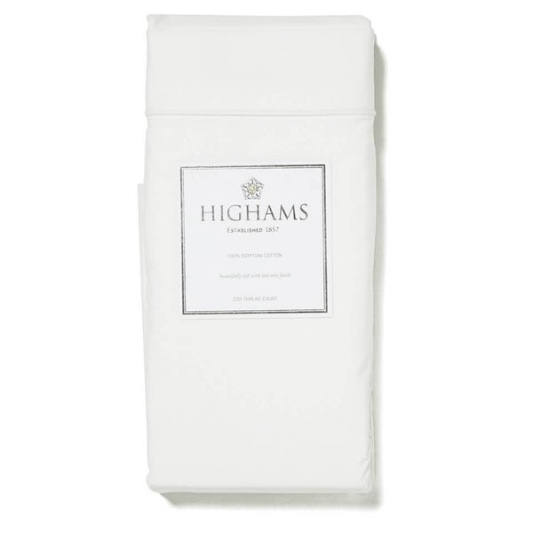 Highams 100% Egyptian Cotton Plain Dyed Flat Sheet - Cream