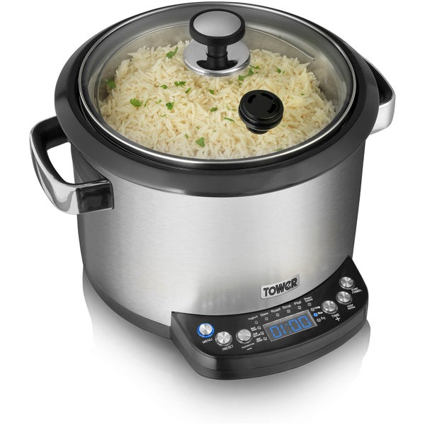 Tower T16001 Digital Multi Cooker - Stainless Steel - 5L