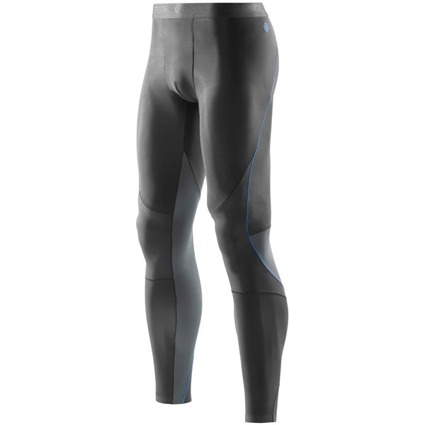 Skins RY400 Men's Compression Long Tights - Graphite/Blue