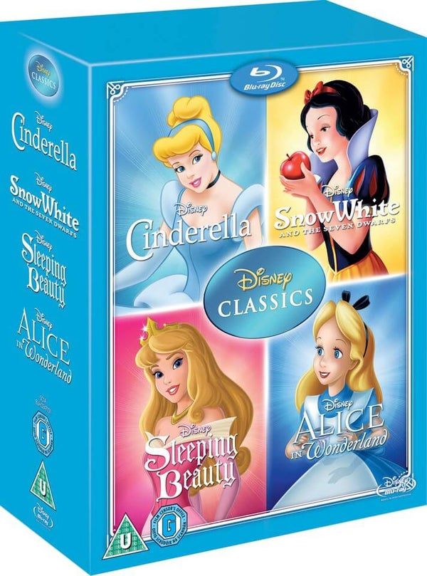 Disney Classics Timeless Classics 4 BD Snow White, Cinderella, Sleeping Beauty, & Alice in Wonderland