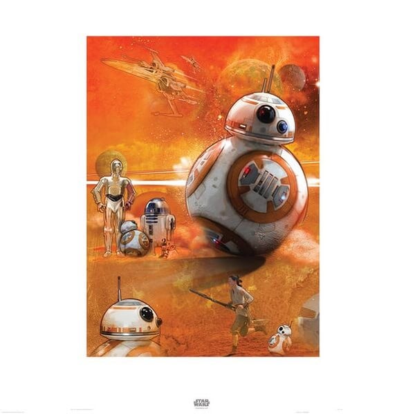 Zavvi Exclusive 60x80 BB-8 Star Wars The Force Awakens Fine Art Print