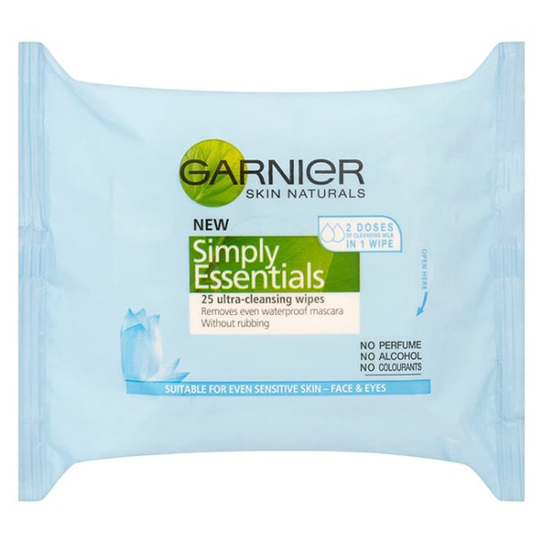 Garnier Vitamin Enriched Cleansing Wipes (pakke med 25)