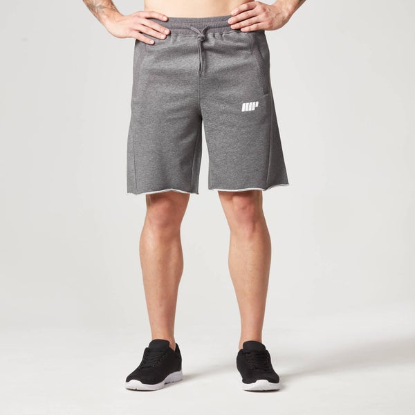 MP Men's Cut Off Shorts with Zip Pockets - Dark Grey