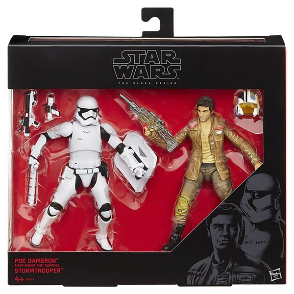 2 Figurines Stormtrooper et Poe Dameron Star Wars The Black Edition