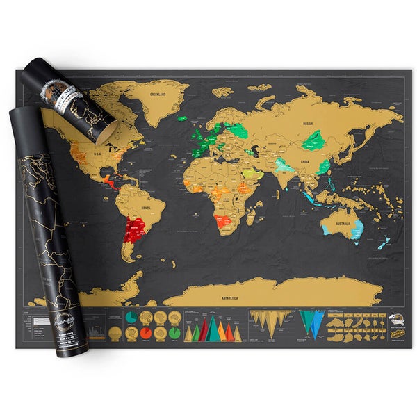 Carte du Monde à Gratter - Édition Deluxe