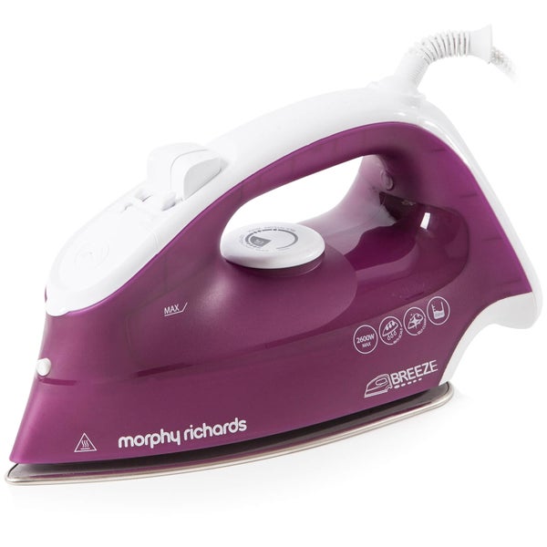 Morphy Richards 300255 Breeze Steam Iron with Ceramic Sole Plate - Mulberry - 2200W