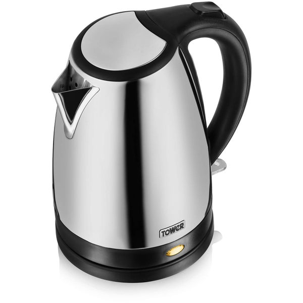Tower T10002P Kettle - Polished Stainless Steel - 1.7L