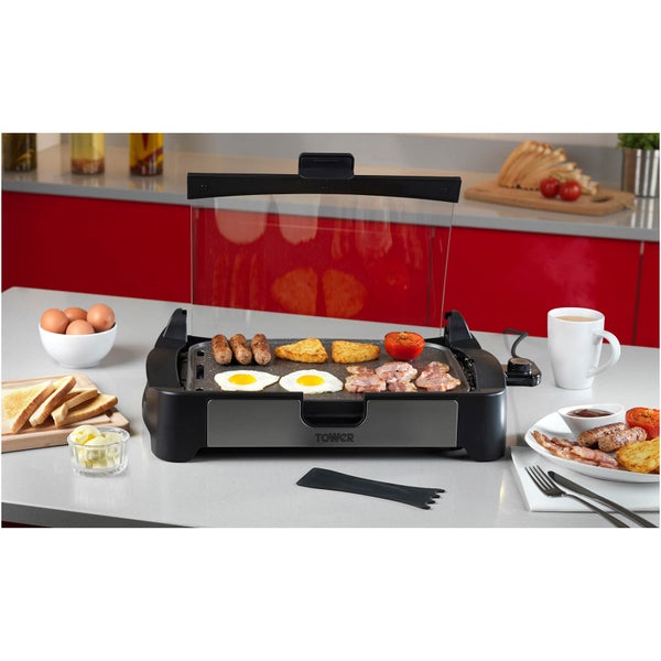 Tower T14009 Reversible Health Grill & Oven - Black