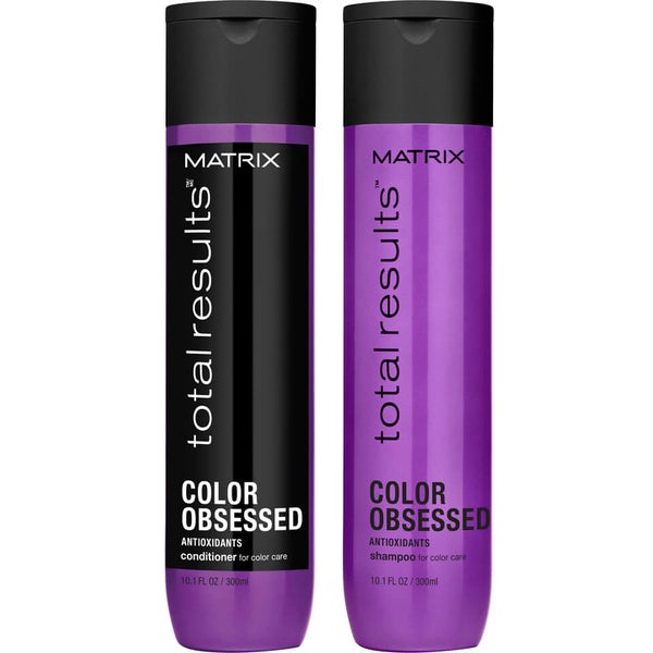 Matrix Total Results Color Obsessed shampoo (300ml), balsamo (300ml) e lozione spray (150ml) per capelli colorati
