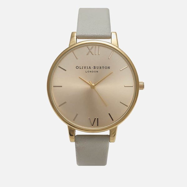 Olivia Burton Women's Big Dial Watch - Grey/Gold