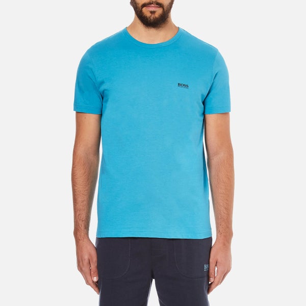 BOSS Green Men's Small Logo T-Shirt - Light Blue