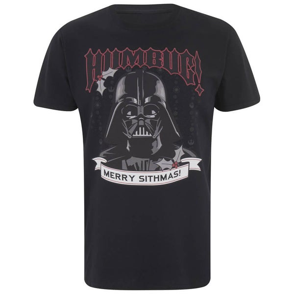 Star Wars Dark Vador "Merry Sithmas" T-Shirt de Noël - Noir